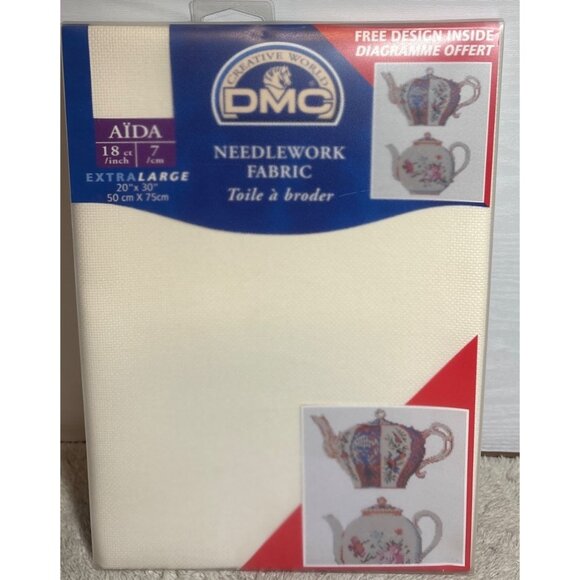 DMC Aida 18 Count 20" X 30" Extra Large Needlework Fabric Beige - Picture 1 of 4
